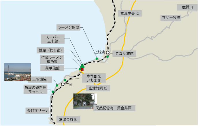 竹岡からこんにちは　周辺施設地図